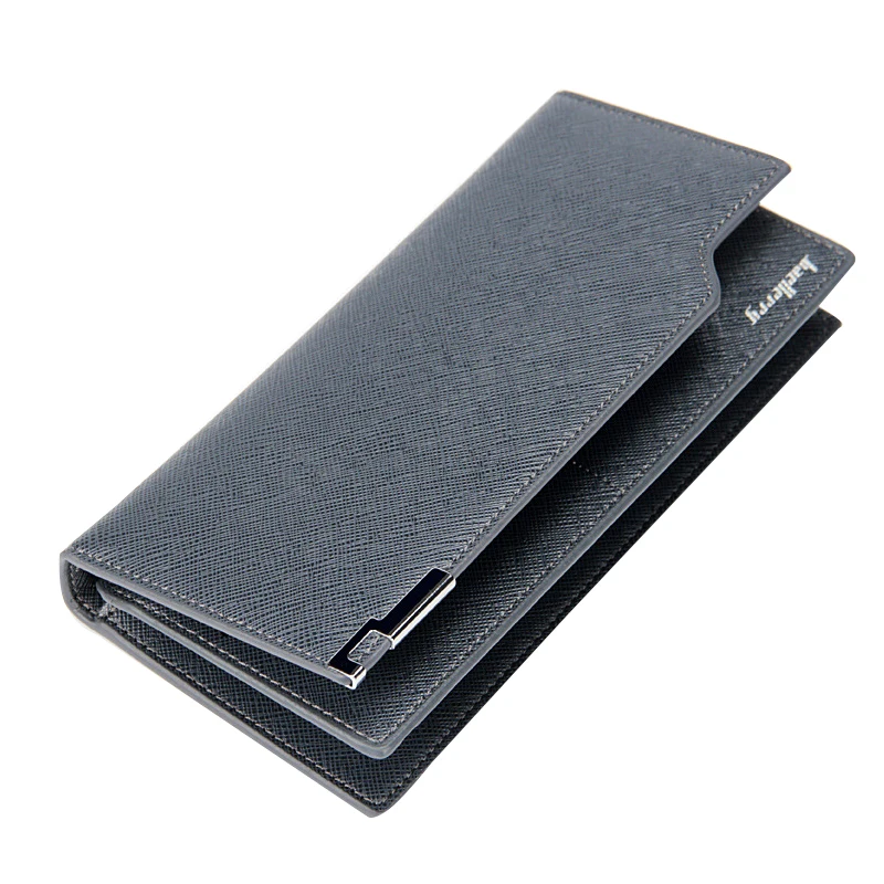 

Ultra Thin Cross Pattern 3 Fold Mens Wallets Long Purse For Man Card Holders Creative Europe Business Style Clutch Money Bags
