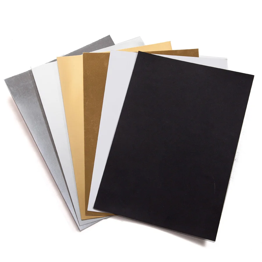 

Silver Black And White Cardboard Paper A4 Photography Background Light Reflecting Plate Bright Light Absorbing Matte Cr NO00DC