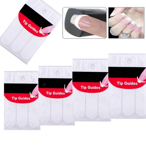

Lot 10 Packs Form Guide Stickers Tips Design Decal French Manicure Nail Art Fringe DIY Salon New Stencil Wholesale Professional