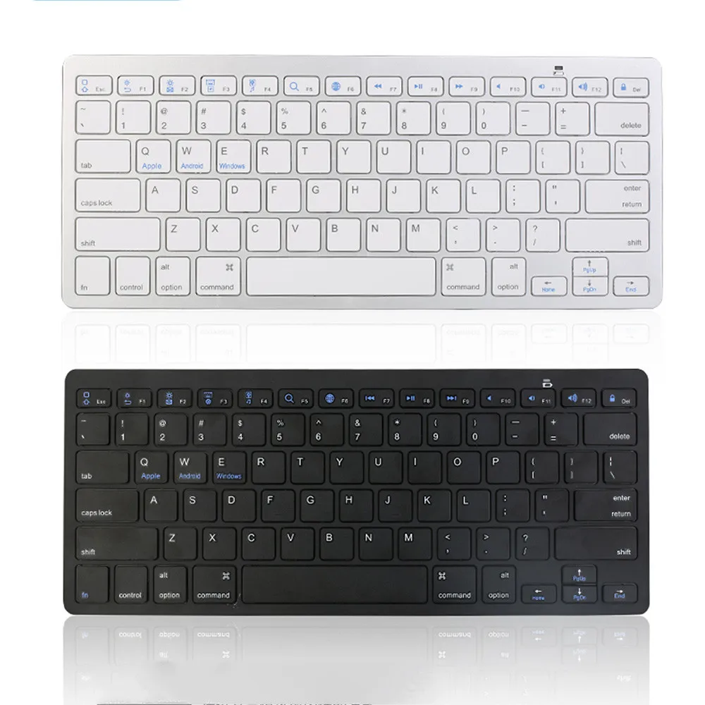 VOBERRY ультра-тонкая клавиатура Беспроводная USB мини Bluetooth клавиатура черная 78 клавиш эргономичная клавиатура для ПК Apple Mac ноутбука