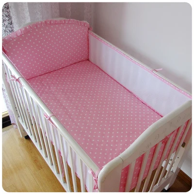 

Promotion! 5PCS Cot Crib Bedding Set Boys Girls Cot Bedclothes Infant bedclothes,include:(4bumper+sheet)