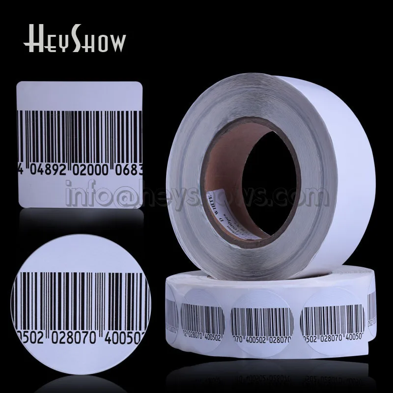 Anti-Theft Security Label, RF Soft Tag, EAS, Retail Alarm, Barcode Sticker for Shop Supermarket, Mall, 40x40mm, 1000PCs, 8.2MHz jewelry label eas rf soft 8 2mhz label best quality round 40mm 1000pcs