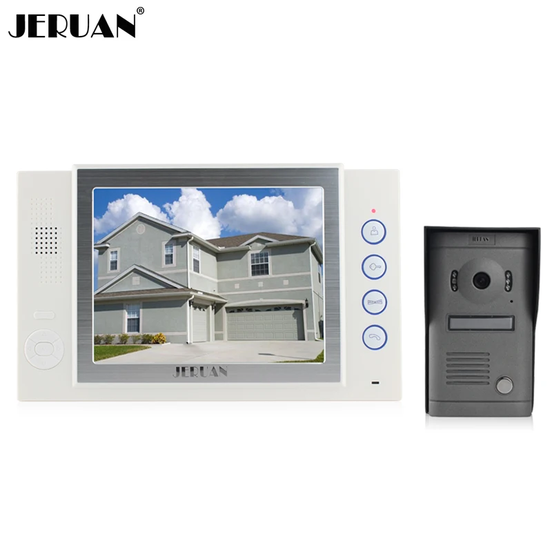 

JERUAN 8 Inch Door Phone Doorbell System Video Doorphone Hands-free Speaker Recoreding Photo Taking Intercom