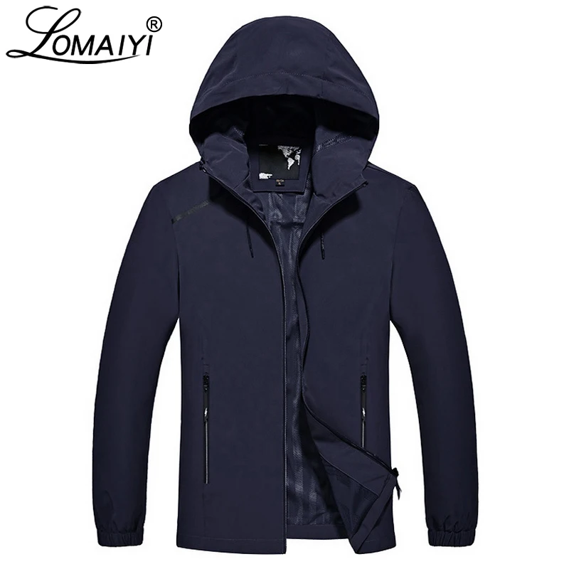 

LOMAIYI Elastic Male Softshell Jacket Men Women Spring Autumn Casual Coats Zipper Pocket Men's Waterproof Windbreaker,AM258
