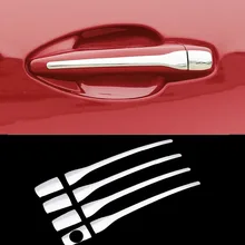 Copertura della maniglia della porta Argento Abs Auto Picc copertura dell/' automobile misura for il Peugeot 206 207 208 307 308 406 407 2006 3008 Protective Car Styling 8pz Adesivo per maniglia per p