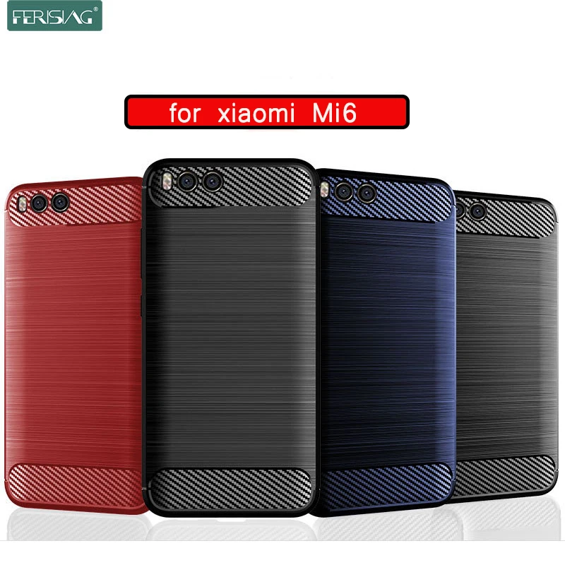 Чехол FERISING для Xiaomi mi 6, чехол Xiaomi mi 6 6X, чехол s, Силиконовый ТПУ, бампер, противоударный, карбоновый чехол, Xiaomi mi 6 mi 6X, чехол