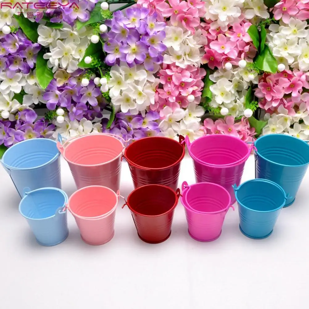 

1PCS Simple Small Iron Barrel Tinplate Mini Tub Decorative Kegs Anti-deform Bright Color Durable No Fading No Paint Silver