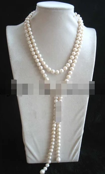 

08149 freshwater pearl white round AA necklace 47 nature