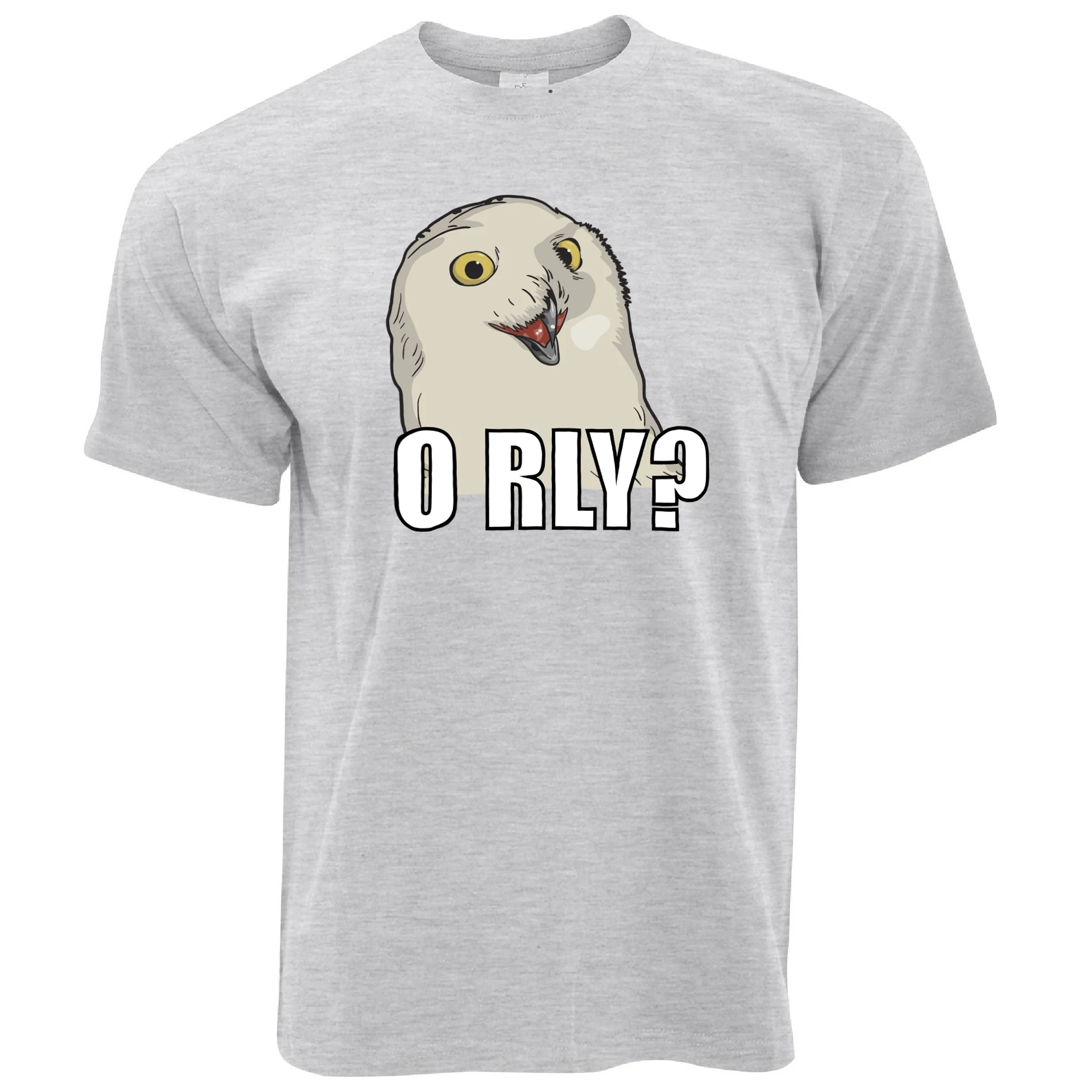 Joke Internet Meme T-Shirt ORLY Schnee-Eule Slogan Streetwear Funny Print Clothing Hip-Tope Mans Tops Tees | Мужская одежда