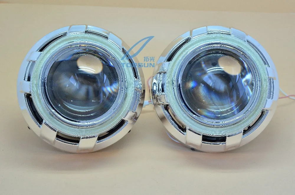 

GZTOPHID 3 inch Q5 Bifocal Projector Lens With Cover And COB Angel Eyes Headlight Model For D1S D2S D3S D4S Free Shipping