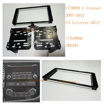 

2 DIN Car Radio Refitting Outter Frame for CITROEN C-Crosse,MITSUBISHI,PEUGEOT Stereo Fascia Panel Frame Adapter Fitting 11-493