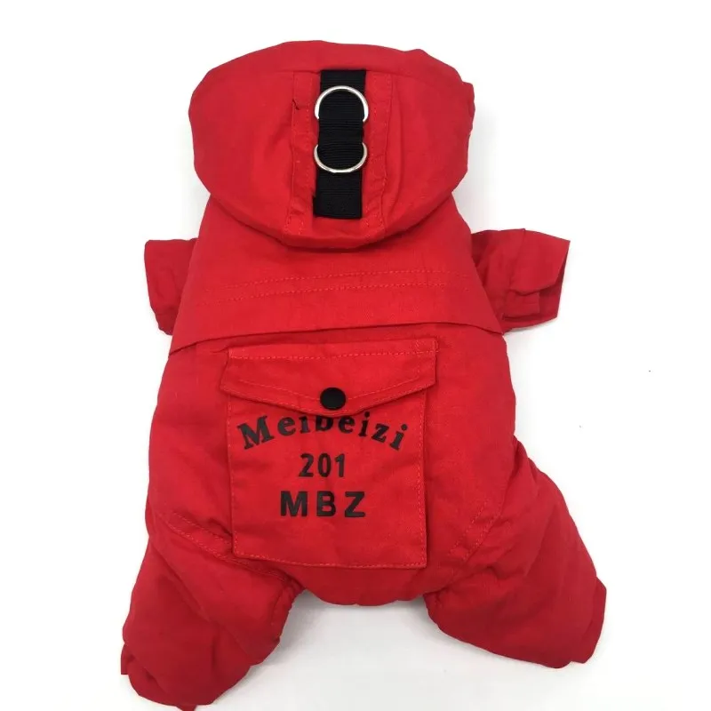 Красная куртка для собак, зимняя теплая одежда для маленьких собак для чихуахуа, мягкая хлопковая куртка с капюшоном для мальчиков и девочек, одежда для щенков