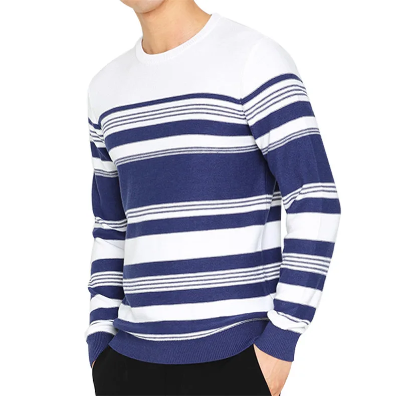 blue and white striped jumper mens