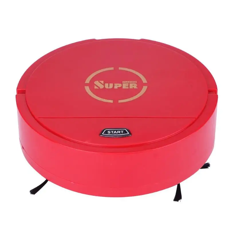 USB Перезаряжаемый Интеллектуальный индукционный бытовой пылесос, Мини автоматический подметальный робот, вакуумная моющая швабра, Прямая поставка - Цвет: Красный