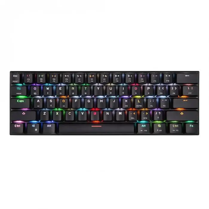 Горячая Распродажа Bluetooth Проводная Механическая клавиатура с цветовой моделью RGB Подсветка 61 клавиши клавиатуры для планшетных компьютеров BUS66