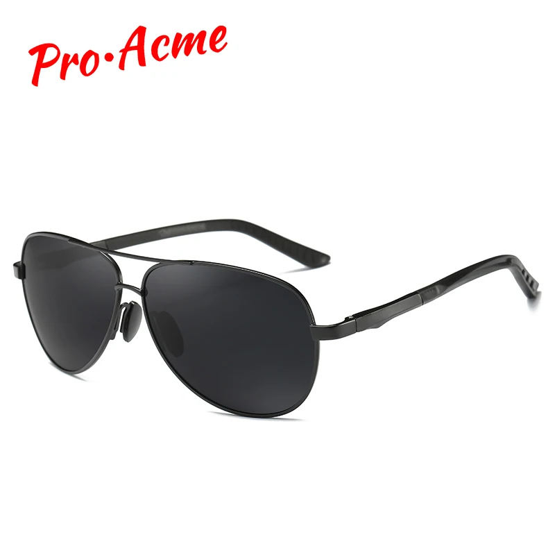 

Pro Acme Men HD Polarized Sunglasses Aluminum Magnesium Driving Sun glasses for Men de sol masculino with Case PA0921