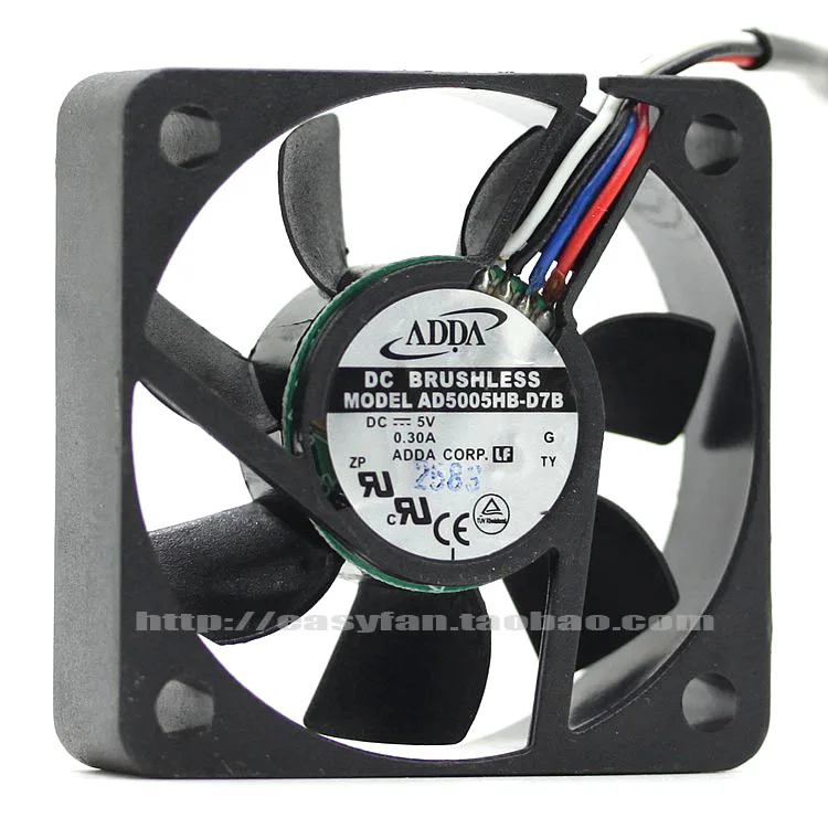 

NEW ADDA AD5005HB-D7B 5015 5V 0.30A 4lines support PWM USB cooling fan
