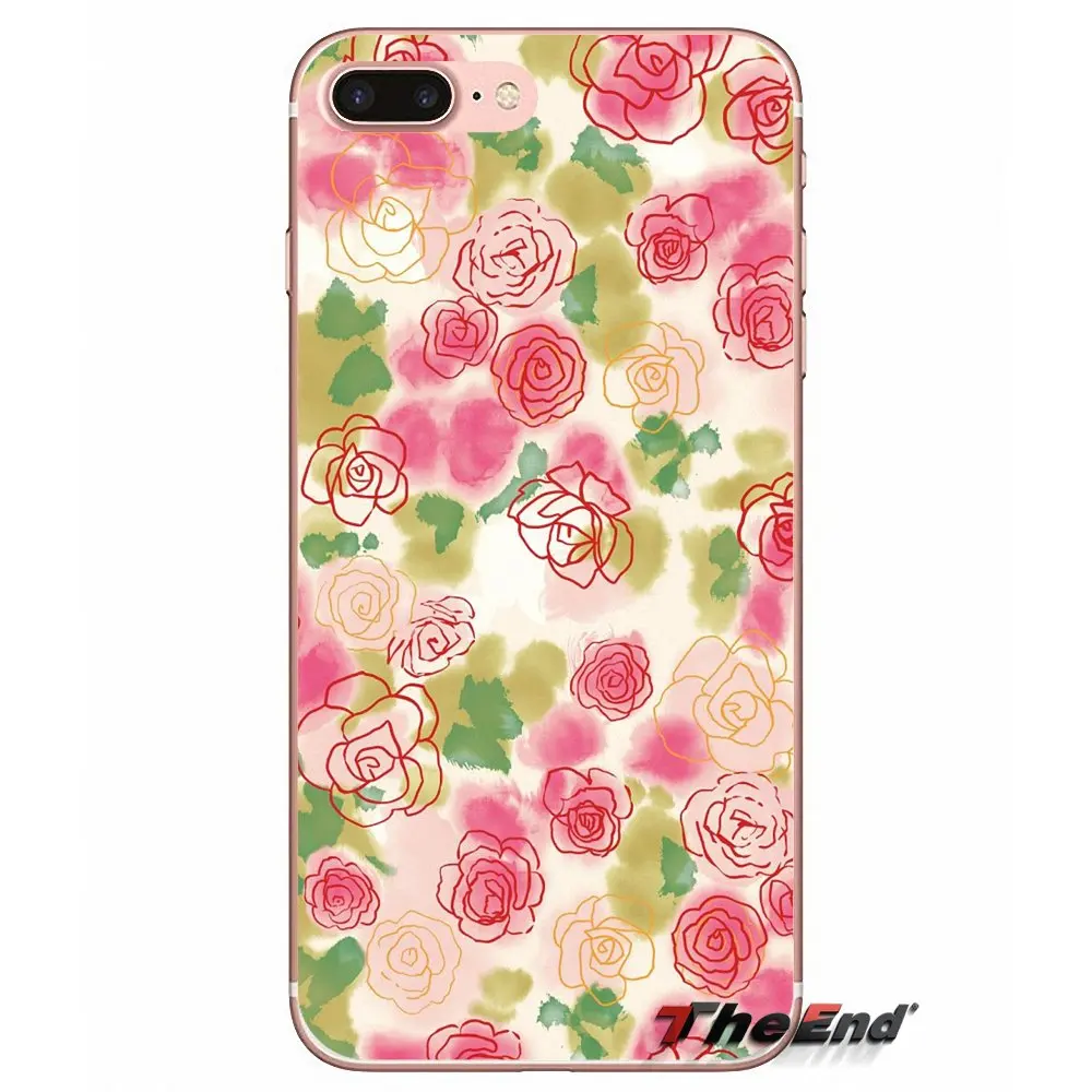 Силиконовый чехол для iPhone X 4 4S 5 5S 5C SE 6 6S 7 8 Plus Samsung Galaxy J1 J3 J5 J7 A3 A5 2016 2017 цветок