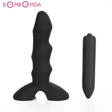 Dildo Anal Plugs Vibrating Erotic Sex toys for Men Women,10 Speeds Silicone Vibrators G Spot Clitoris Stimulate Female Butt Plug