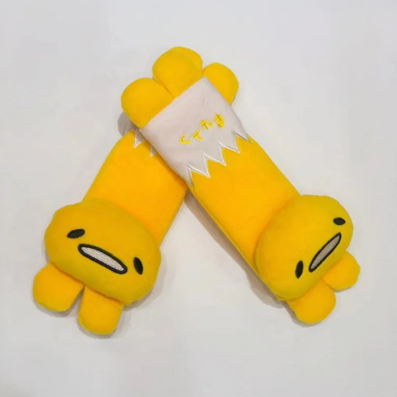 1 пара 20 см мультфильм анпанмен стежка Марио Дораэмон автомобиль плюшевое покрытие ремня безопасности наплечный коврик автомобиль игрушка оптом - Цвет: yellow