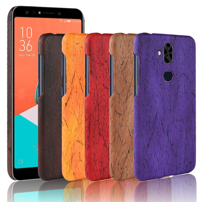 Жесткий чехол Zenfone 5 Lite ZC600KL из поликарбоната и искусственной кожи с деревянным