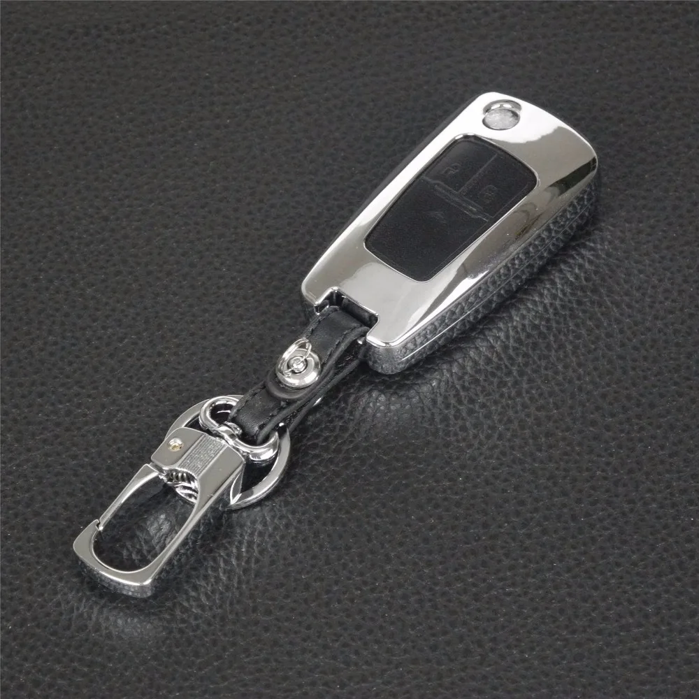 

Jingyuqin Zinc Alloy+Leather 3 Buttons Car Key Case Cover For Chevrolet Cruze Aveo For Vauxhall Opel Zafira Astra Insignia