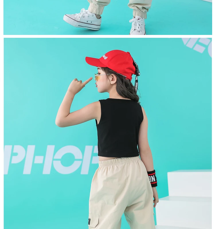 Summer girls clothes set 8 10 12 14 Years Hip hop T shirt pants hip hop dance costumes kids baby Girl summer clothes girls sets clothing (2)