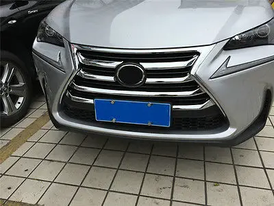 For LEXUS NX200T NX300H ABS Chrome Front Center Grill Grid Cover Trim 7pcs