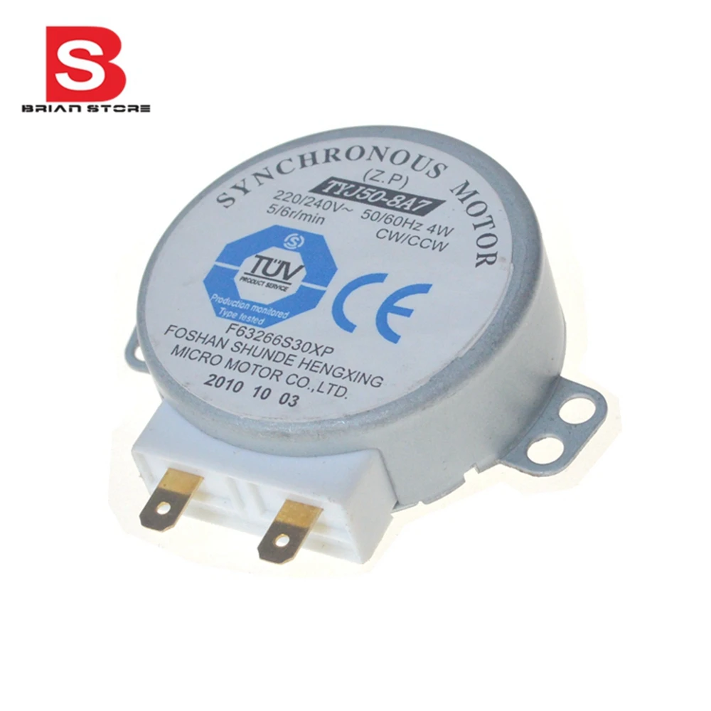 

AC 220-240V 4W 6RPM 48mm Dia Micro Synchronous Motor for Warm Air Blower 50/60Hz CW/CCW TYJ50-8A7 microwave oven tray motor
