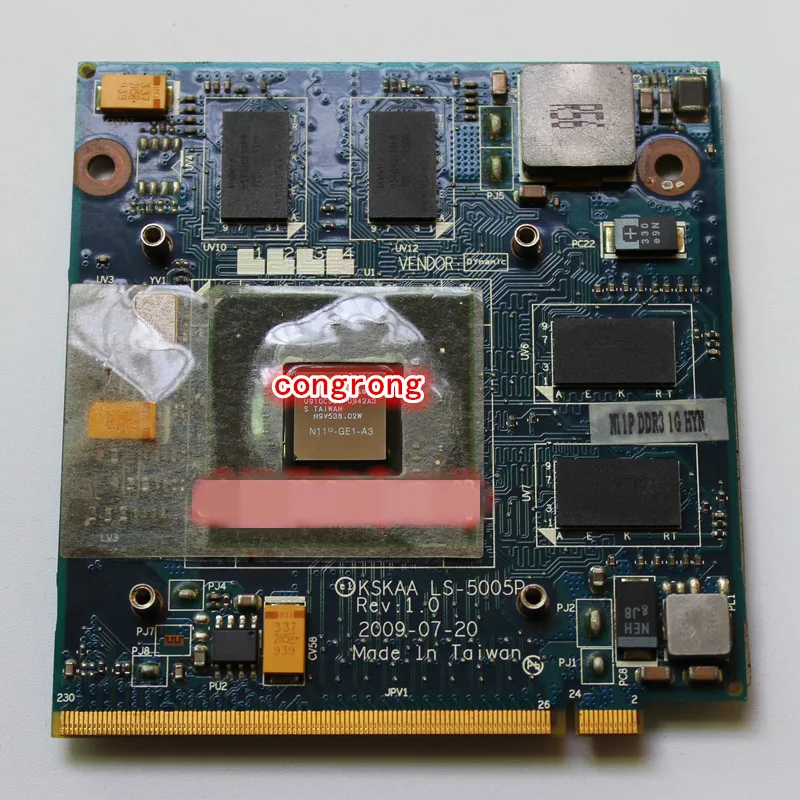 GT330M GT 330M N11P GE1 A3 1G KSKAA LS 5005P MXM II DDR3 VGA Видеокарта для ноутбука TOSHIBA A500 L500 L505