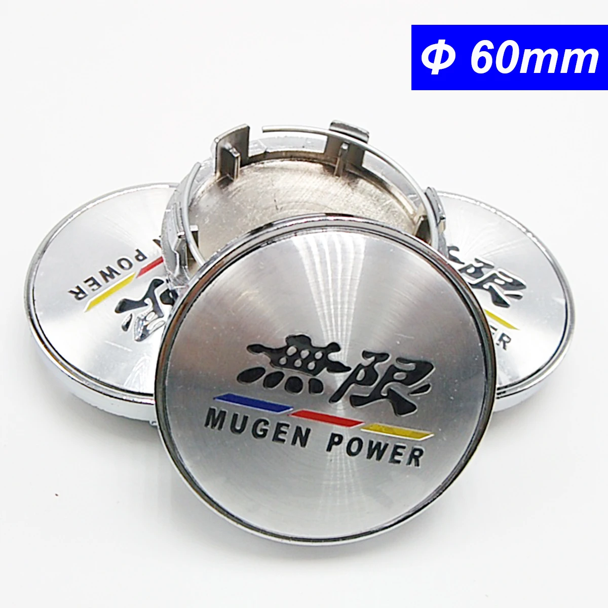 4 Pcs 60mm Chrome Engraved Car Emblems Wheel Center Caps Covers for