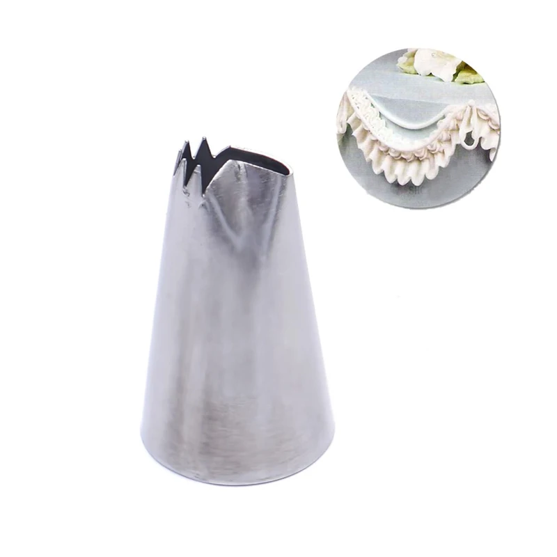 

1pcs Stainless Steel Fold Cream Metal Tips Icing Piping Nozzles Cake Cream Cupcake Pastry Tool