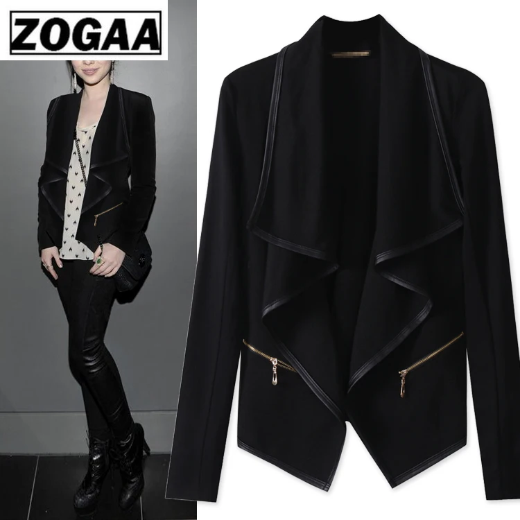 2019 Women Spring Fashion Office Ladies Blazer Female Solid Shawl Neck Long Sleeve Slim Suit Jacket Casual Elegant Jacket ZOGAA