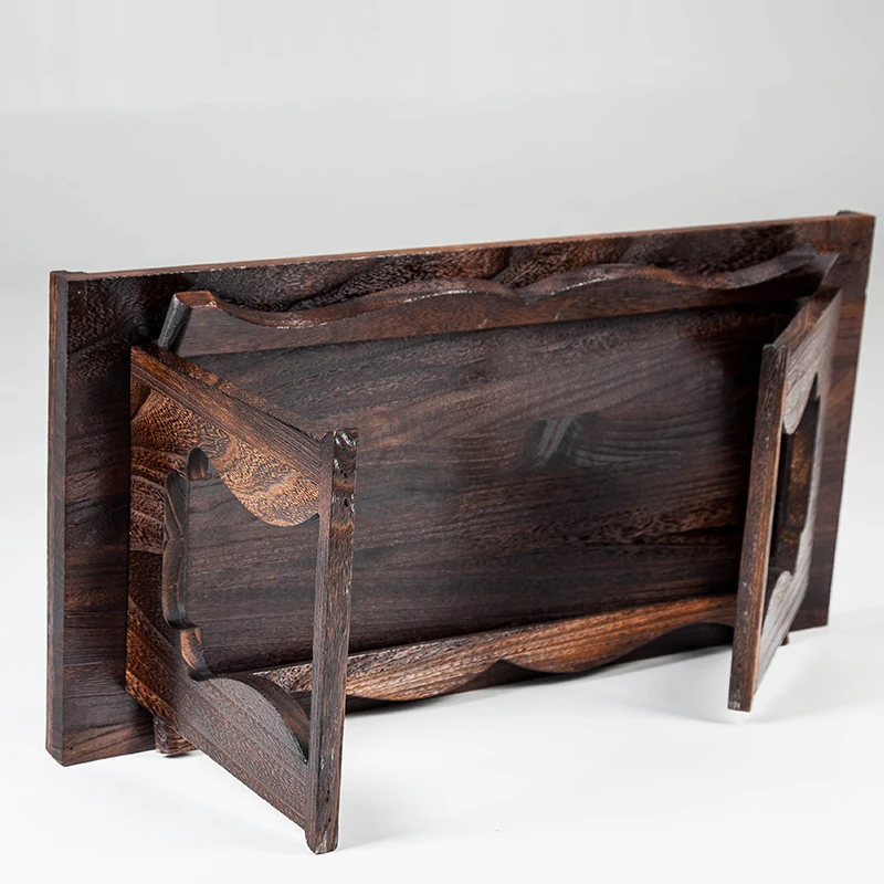Japanese Minimalist Wood Coffee Table Tatami Small Folding