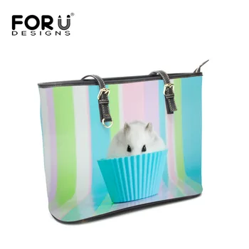 

FOURDESIGNS Summer Women Leather Big Capacity Handbags Animal Printing Ladies Purse Casual Shopping Bags Satchel Top-Handle Tote