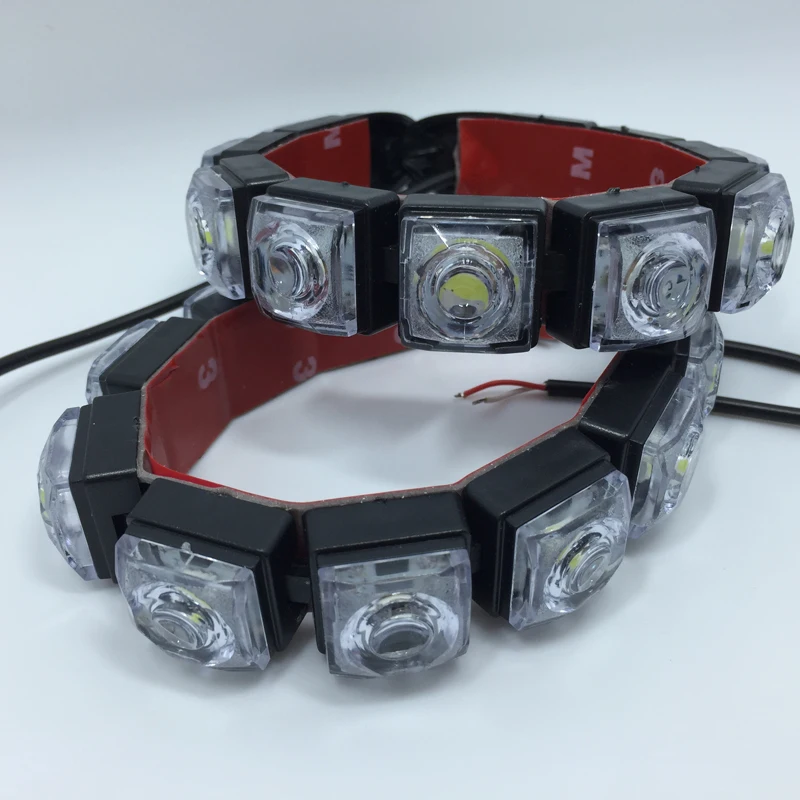 Новинка! 2*10 светодиодный COB DRL Противотуманные гибкие фары силиконовые