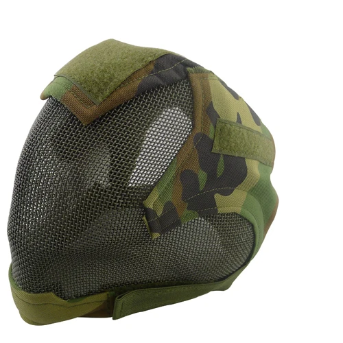 

Camoflage Tactical V6 Steel Net Fencing Mask Full Face Ears Cover Protective Mask Airsoft Military Cosplay CS War Game Masks