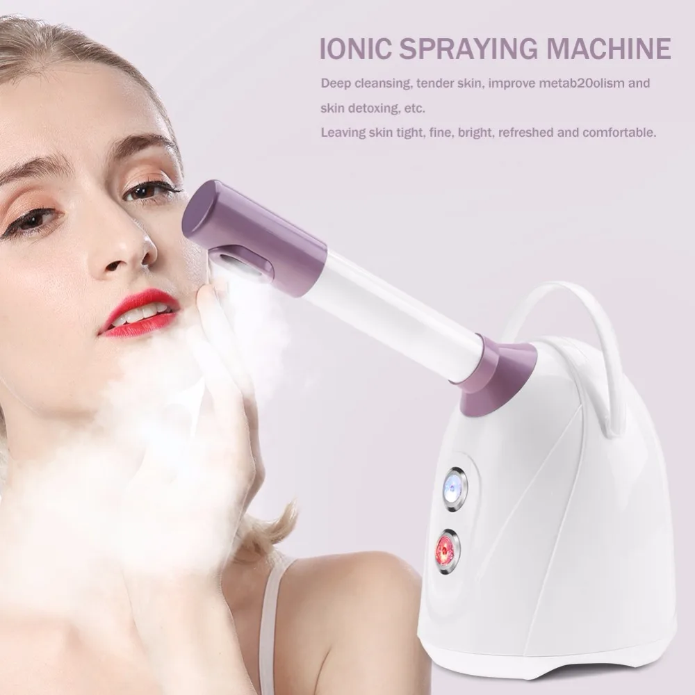 Hot/Cool Ionic Facial Steamer Mist Sprayer Ozone Vaporizer SPA Steaming Machine Beauty Instrument Face Skin Care Tools