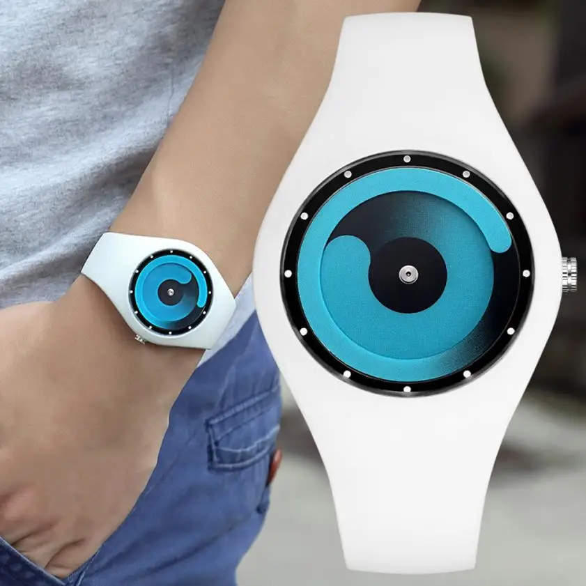

SALE Youth Vitality Candy Colored Non Pointer Watch Silicone Men Women Fashion Creative Watches All-Purpose Style Drop shipping