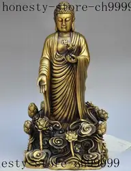 Ремесла статуя китайский буддизм латунь лотоса шакьямуни Шакьямуни Татхагата статуя будды хэллоуин