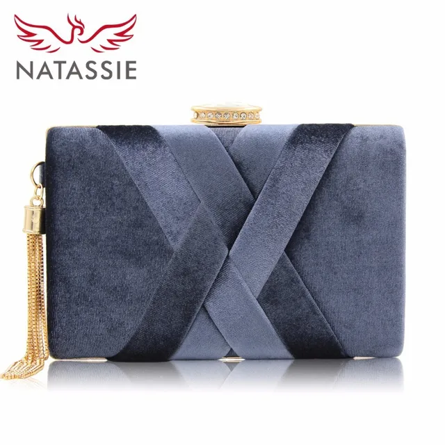 Natassie 2018 New Arrival Women Clutch Bag Top Quality Suede Natassie 2018 New Arrival Women Clutch Bag Top Quality Suede Clutches Purses Las Fashion Tassel Evening