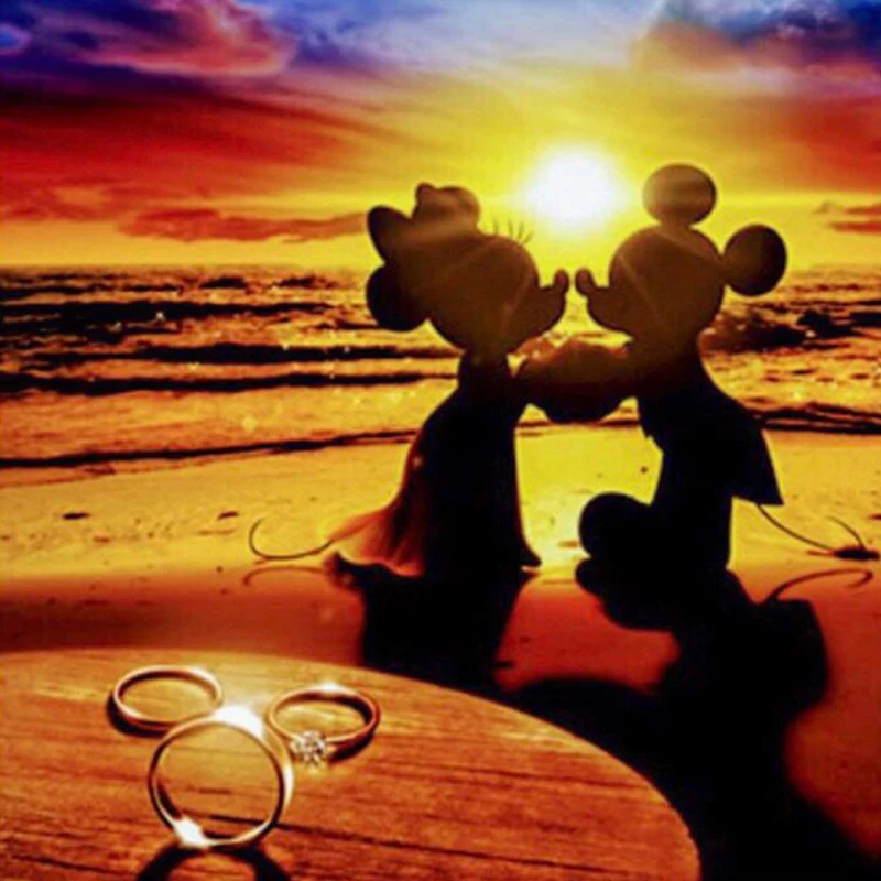

Diy 5D Diamond painting Cross stitch Kit Diamond Embroidery Disney full square Diamond mosaic Crafts Needlework Mickey Minnie