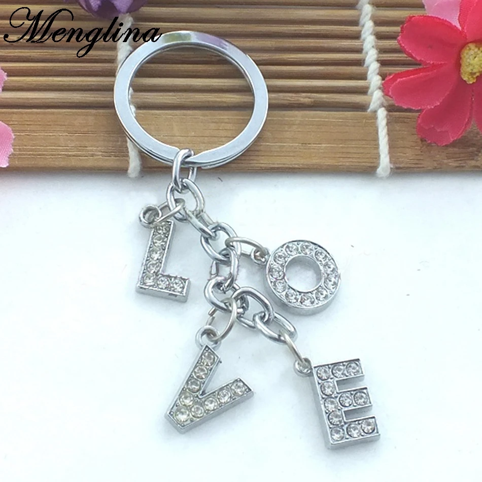 Buy Menglina Fashion Crystal LOVE Keychain For Women