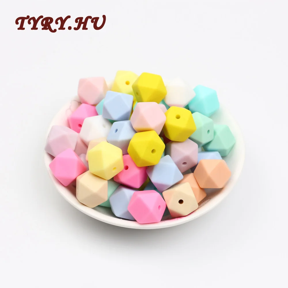 TYRY.HU 20pcs Silicone Beads Baby Teething Teether Bead Food Grade Nursing Silicone Baby Toy Pacifier Chain DIY Accessory 