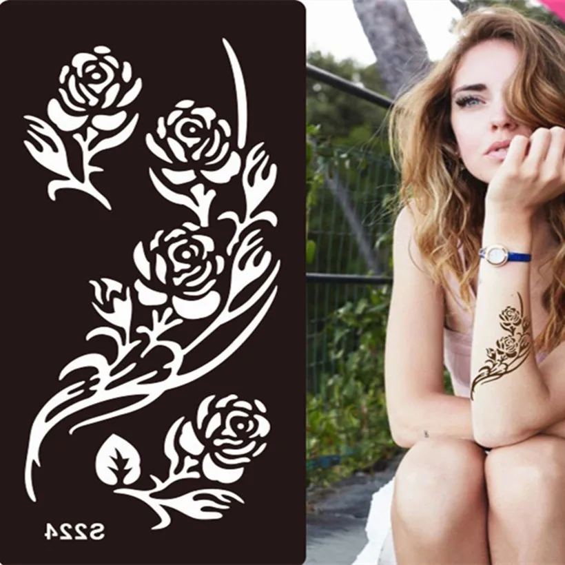 Трафареты для тату хна трафарет татуировки лица шаблоны рисования Mehendi