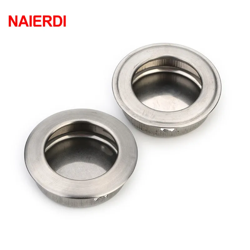 

NAIERD Diameter 30mm Cabinet Hidden Handles Stainless Steel Invisible Handle Circle Drawer Wardrobe Knobs For Furniture Hardware