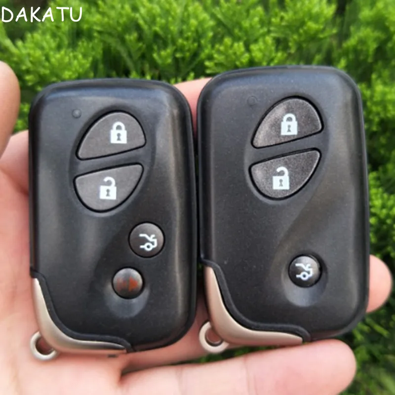 

DAKATU 3/3+1 4 Button Smart Remote Key Shell for LEXUS ES IS LS RX GX GS LX Replacement Keyless Entry Fob case