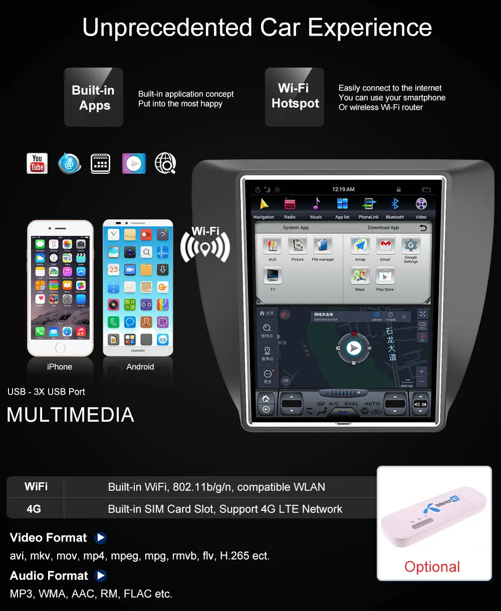 Discount Tesla style Car No DVD Player For Volkswagen / VW Jetta 2011+ GPS Navigation Radio Tape Recorder Head unit Multimedia IPS 20