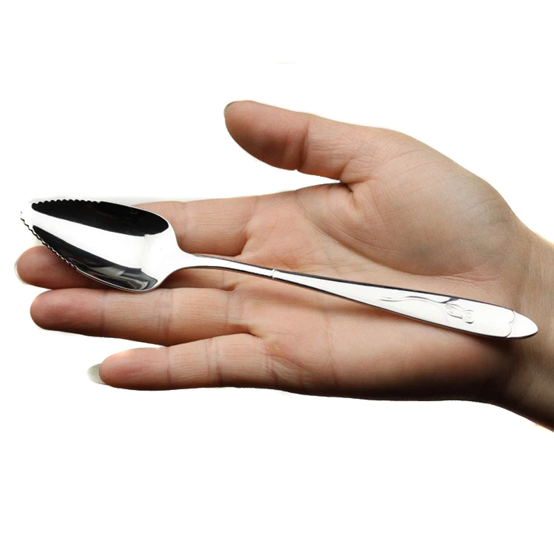 

17CM Long Handle Stainless Steel Spoon Fruit Grapefruit Spoons Kitchen Gadgets Cooking Tools