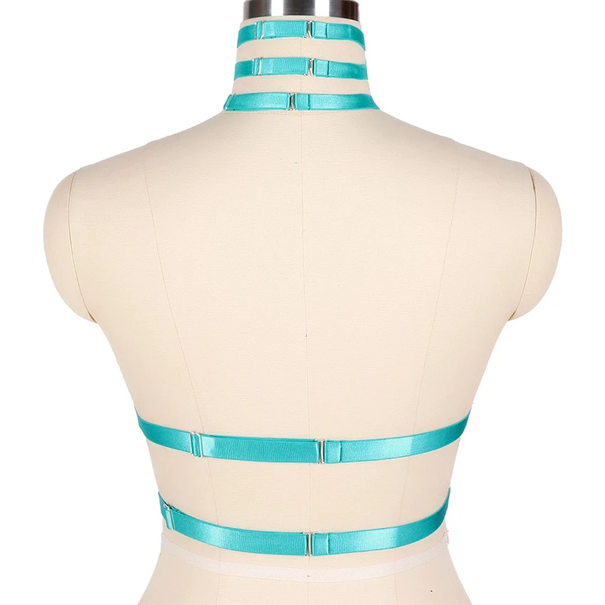 С выемками между ремешками бюстгальтер Мода нательная обвязка нижнее белье женщина шейный ремень клетка упругие отрегулировать стимпанк Гот плюс Размеры карнавалы одежда